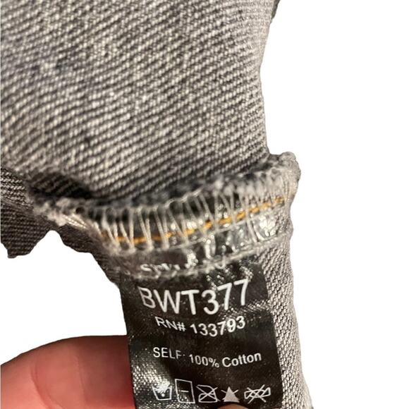 POL Denim JACKET Womens L Black Distressed Long Sleeves Animal Print Patchwork - Picture 13 of 14